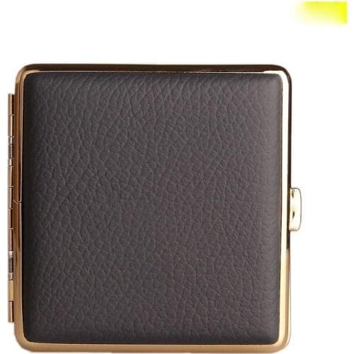 Original First Layer Cowhide Leather 20 High-end Premium Cigarette Case Smoke Accesoires Suitable for Both Men and Women Gift