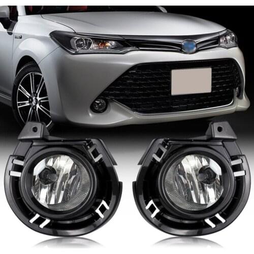 Pair Front Bumper Fog Light Assembly with W/Bulb Switch Wire Bezel for Toyota Corolla Axio 2016 2017 Accessories