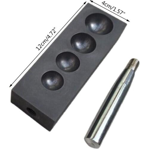 R58E Professional Pure Graphite Ingot Casting Mold Mould Crucible for Gold Silver Melting Casting Refining Jewelry Making