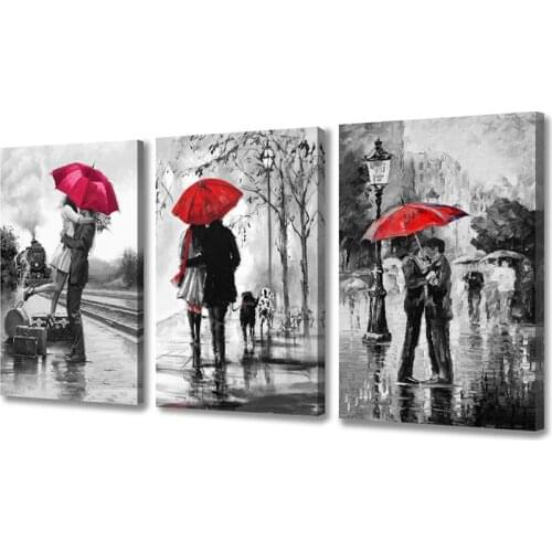 Frame Nordic Style Oil Painting Posters and Prints Figure Street Wall Art Picture Home Decor Canvas for Arts Decorative Painting