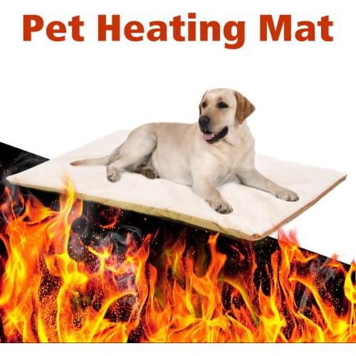 Dog Self Heating Pad Pet Warming Cushion Bed for Medium Large Dogs and Cats Reflects Pets Own Thermal with Zipper Washable