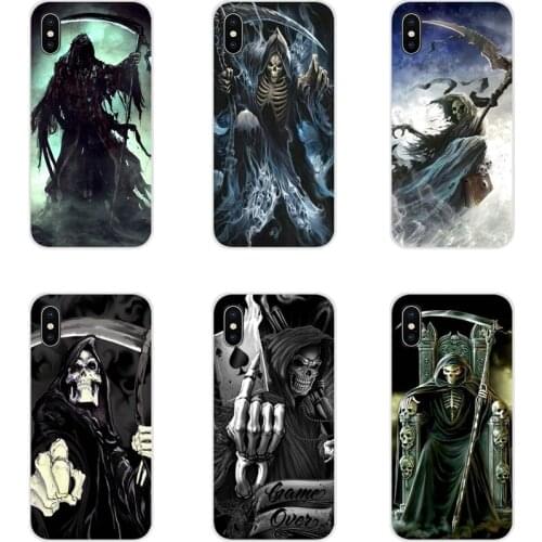 Silicone Phone Skin Case For Huawei G7 G8 P8 P9 P10 P20 P30 Lite Mini Pro P Smart Plus 2017 2018 2019 Grim reaper skull skeleton