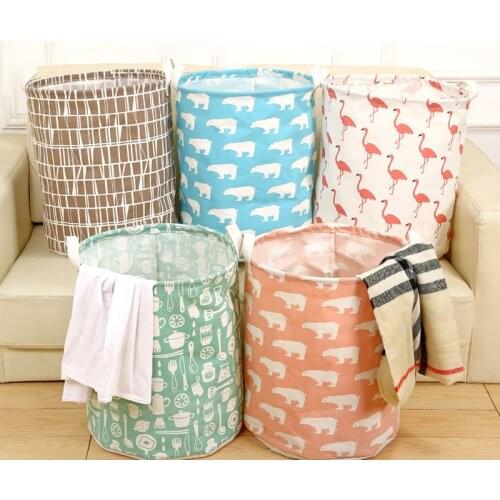 Cartoon Animals Storage Bucket Foldable Storage Basket for Toys Organizer Home Sundries Storage Large Laundry Basket