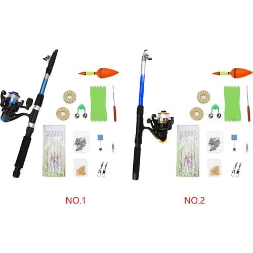 Telescopic Fishing Rod Reel Combo Sea Saltwater Fishing Kit Accessory Set