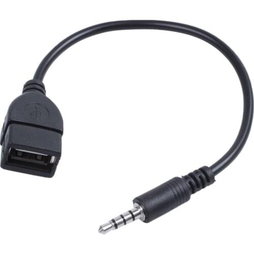 Top Deals USB jack, AUX, 3.5 mm jack for o data charging cable black