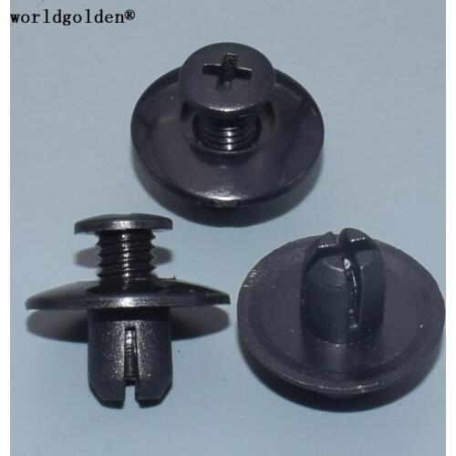 Worldgolden 100pcs Push-Type Retainer for Honda#90675-S3-003,90675-SB3-003 Mazda#F01-56-964 Nissan#63876-95596