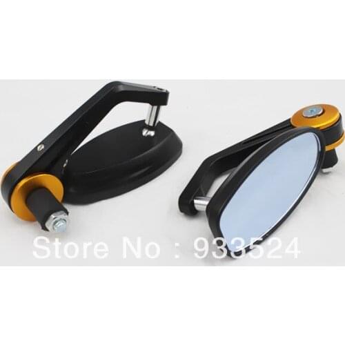 Gold Pair 7/8'' Bar End Mirrors For Harley Yamaha Kawasaki Honda Suzuki KTN BMW Ducati Aprilia Crusier Chopper ATV Motorcycle