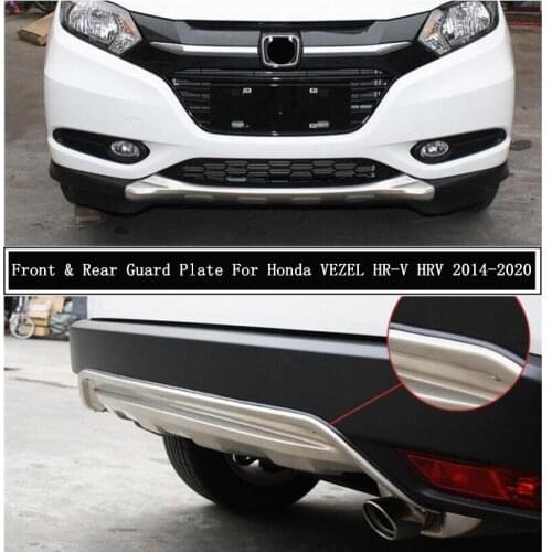For Honda VEZEL HR-V HRV 2014-2020 Front & Rear Bumper Diffuser Guard Plate Protector Anti-impact High Quality Stainless Steel