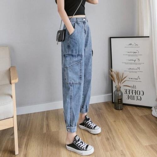 Woman Jeans Pants Overalls Womens Loose Jeans Summer Ankle Banded Pants Pantalones Vaqueros Mujer