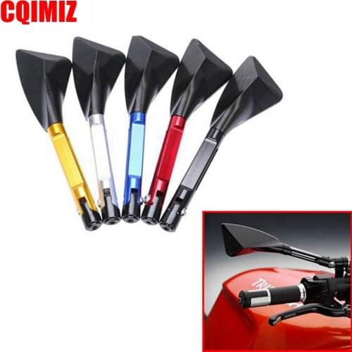 1 Pair Aluminum Motorcycle Rear View Side Mirror For Suzuki Ducati Honda Yamaha Kawasaki Z750