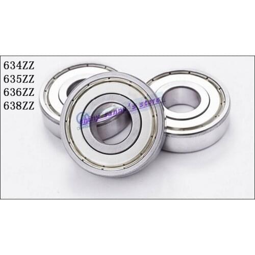 10-30 pcs/Lot 634zz, 635zz, 636zz, 638zz Mini Ball Bearing Miniature Bearing Deep Groove Ball Bearing Brand New
