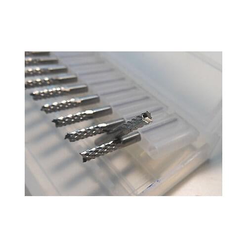 10pcs 0.125" 3.175mm Carbide End Mill Engraving Bits CNC PCB Machinery 1/8"shank