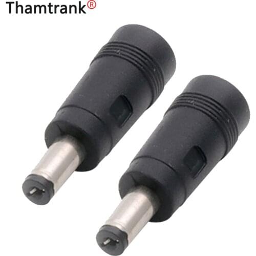 10pcs DC 5521 Male Plug 5.5*2.1mm female jack to 5.5*2.1 mm male Plug Straight DC Power Connector Travel Charger Conversion Plug