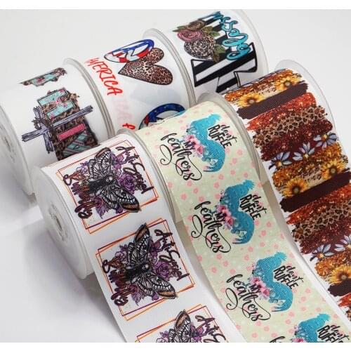 10 Yards Holiday 3inch 75mm Grosgrain Ribbon For Hair Bows DIY Crafts Handmade Accessories 49812