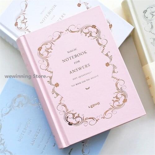 208 Sheets Creative A6 Magic Answer Notebook Journal Diary Planner Blank Pages Memo Answers Book Hardcover Copybooks