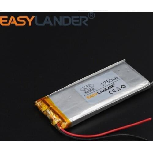 6.5x35x69mm 1750mAh Rechargeable li-Polymer Li-ion Battery For MP3 Mp4 PAD DIY bluetooth GPS Vedio Tablet PC mobile GPS 653569