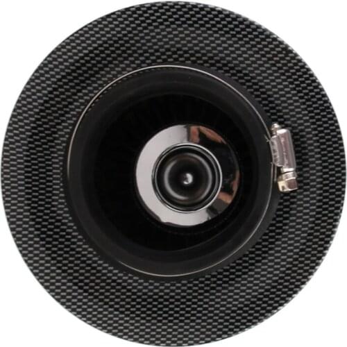 76mm Car High Flow Air Intake Cone Filter Cleaner Fuel Saver Carbon Fiber