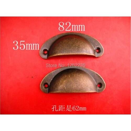 82*35 mm medicine cabinet drawer handle, small seashells metal shake handshandle, restore ancient ways round handle