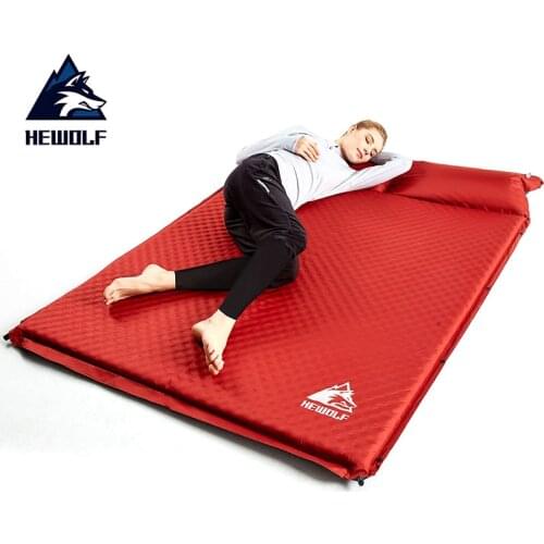 2+1 Spliced Outdoor Thick 5cm Automatic Inflatable Cushion Pad Picnic Tent Camping Mats Bed Mattress Sleeping 3/2/1 Person