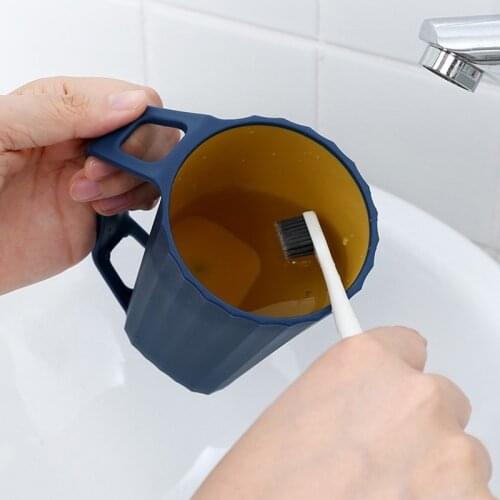 Bathroom Washing Cup Durable Tooth Brushing Cups Simple Toothbrush Cup With Handle Household Supplies