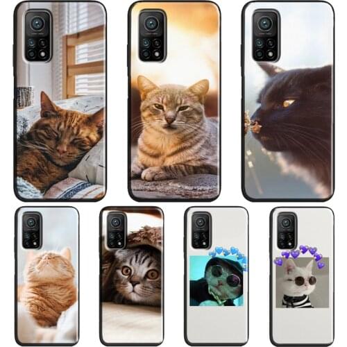 Cute Cat Animals Kitten For POCO M3 Pro F3 X3 NFC Case For Xiaomi Mi Note 10 Lite A3 9T 10T Pro Mi 11 Lite Coque