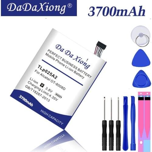 Da Da Xiong 3700mAh TLp025A2 Battery for Alcatel One Touch idol X+ 6043D Scribe HD OT-8008D TCL S960 Y710 Y900 Battery