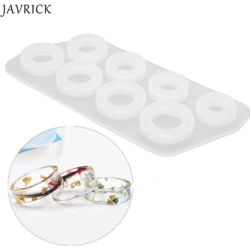 8Pcs Assorted Sizes Ring Silicone Mold Jewelry Resin Casting Mold US Size 5-12