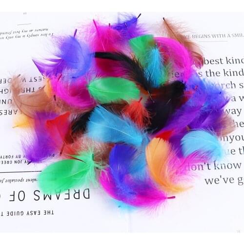 100PCS Natural Swan Goose Feathers Diy Wedding Decoration Carnival Jewelry Material Christmas Accessory Plumes For Crafts 3-8CM