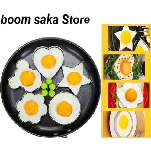 Hot ! DIY Breakfast Stainless Steel Fried Egg Pancake Shaper Omelette Mold Kitchen Accessories Gadget Frying Baking Accessories