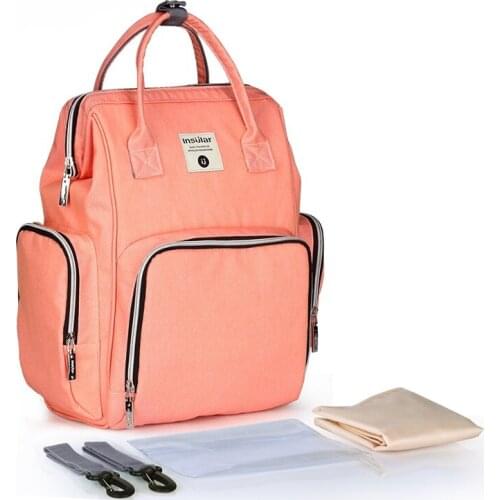 Multifunctional double shoulder mommy bag large capacity waterproof backpack for maternity and baby products baby bag set