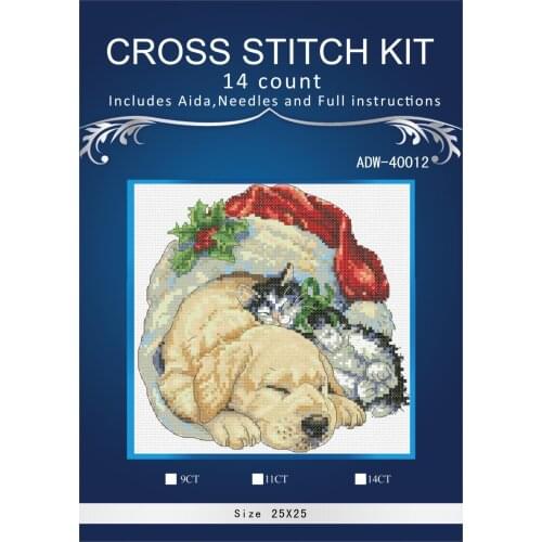 14/16/18/28 Counted Cross Stitch Kit Christmas Snowman Snow Man Gift Ornaments Ornament DIM 8770