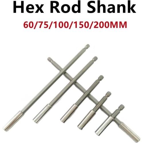 60/100/150/200mm 1/4"Hex Rod Shank Long Handle Screwdriver Tip Holder Extension Bit Set Extensions Quick Change Hand Tool Socket