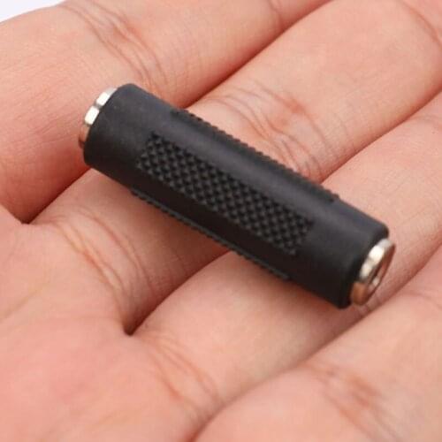 Nickel Plated 3.5 Mm Female To 3.5mm Female Jack Stereo Adapter Connector Adapter Audio Cable Extension