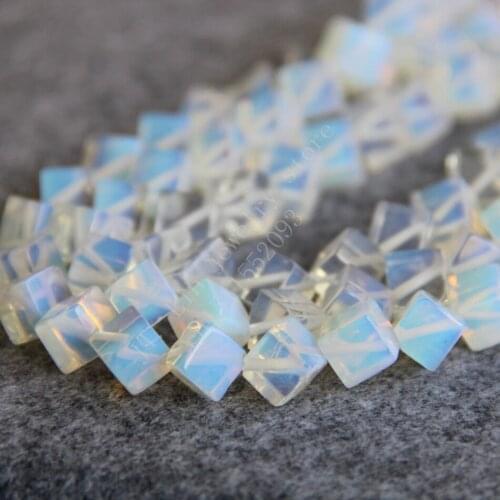 T8407 New 8x8x8mm Sri Lanka Natural Moonstone opal cube beads ,Fashion Style diy Jewelry making wholesale