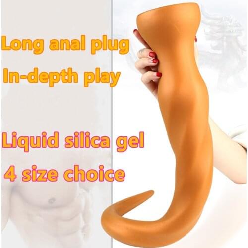 Super Long Anal Dildo Big Butt Plug Male Prostatic Massage Anus Dilators Female Vagina Masturbation Erotic Adult Anal Sex Toys