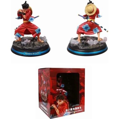 One Piece GK Monkey D Luffy Action Figure Anime Model Kimono Luffy Gear Third Statue Collection Toy Figma Desktop Decoration