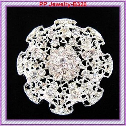 Wholesale(60pcs/lot) Silver tone Costume Brooch for wedding,party,gift.etc