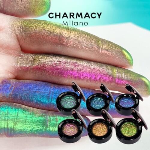 CHARMACY Waterproof Long Lasting Eyeshadow Palette High Pigment Duochrome Shiny EyeShadows Pigment for Eyes Makeup Cosmetics