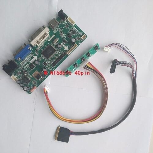 Controller board Audio DIY for LTN156AT24 display 1366X768 Panel 15.6" Screen monitor LVDS VGA HDMI LED LCD M.NT68676 kit DVI