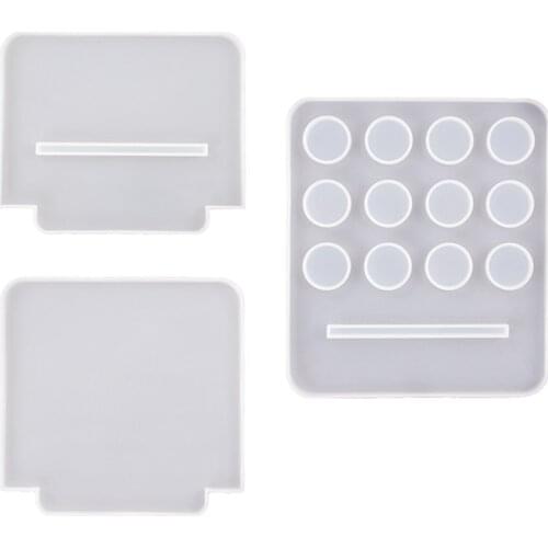 DIY Epoxy Resin Mold Essential Oil Storage Holder Mould Lipsticks Rack Crafts Casting Art