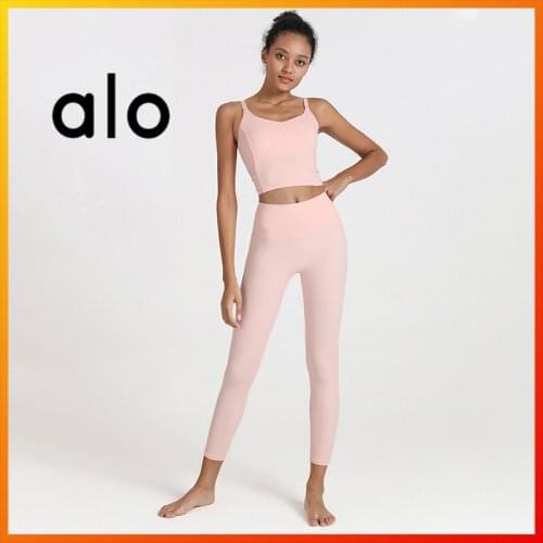 Alo Yoga Sexy Womens Sports Bra Four-color Breathable Seamless Gathering Underwear Fitness Shaping Running Shockproof Vest DS04