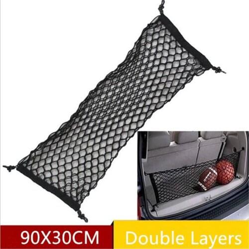 Car Storage Net Mesh Car Organizer Trunk Car Rear Cargo Organizer Elastic Luggage Carrier Car Styling Interior Storage Bags