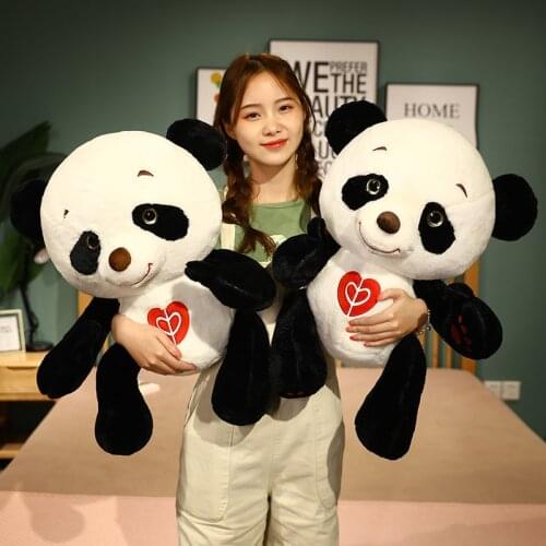 40/60cm Cute Love Panda Toy Lifelike Stuffed Animal Doll Classic China Panda Pillow Children Kids Boy Birthday Gift