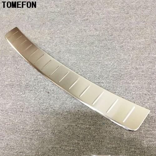 TOMEFON Stainless Steel For Toyota YARIS VITZ 2017 2018 Rear Door Trunk Pedel Cover Overlay Bumper Exterior Accessories Trim