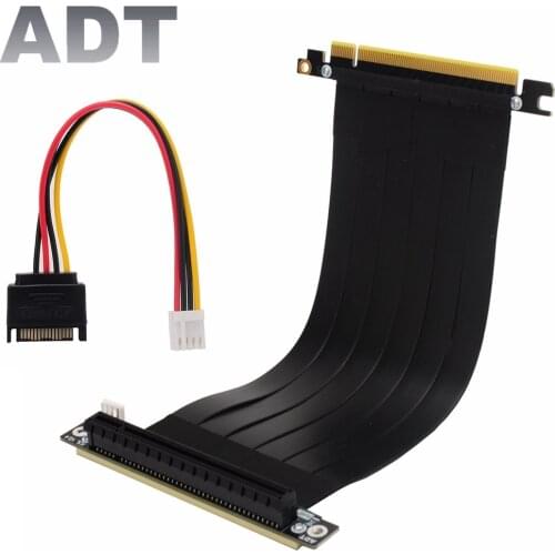 PCIe Extension Cable Graphics Card Extension Cable Install 90 Degrees Upright With SATA Power Cables For RTX 3060