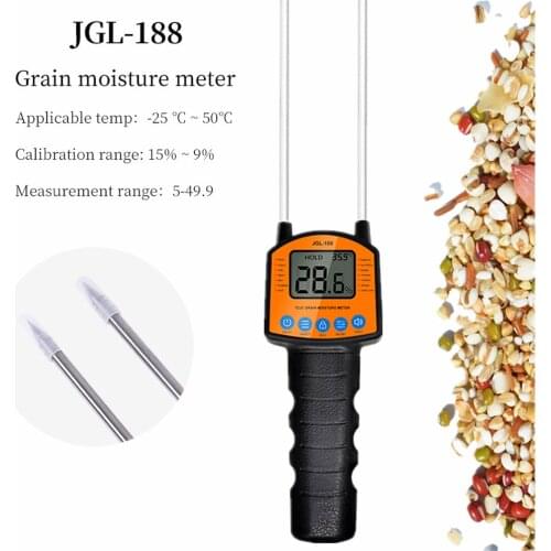 JGL-188 Grain Moisture Meter Humidity Tester Hygrometer Smart Sensor Use For Food ,Crop, Seed Moisture Humidity Tester 30