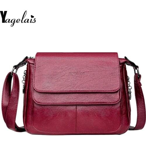 Winter Style Soft PU Leather Luxury Handbag Ladies Bag Designer Ladies Messenger Messenger Messenger Bag Ladies Bag 2019