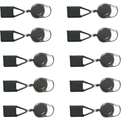 10Pcs Silicone Lighter Holder Sleeve Clip Lighter Protective Cover Smoking Accessories with Retractable Keychain