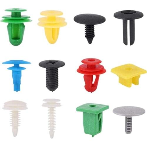 100/500pcs Universal Mixed Auto Liner Fastener Car Bumper Clips Retainer Car Fastener Rivet Door Panel Fender