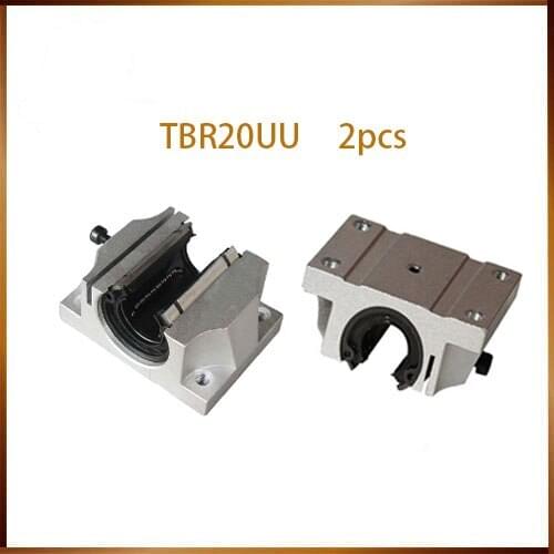 2pcs Free shipping TBR20UU 20mm Linear Ball Bearing Support Block CNC Router